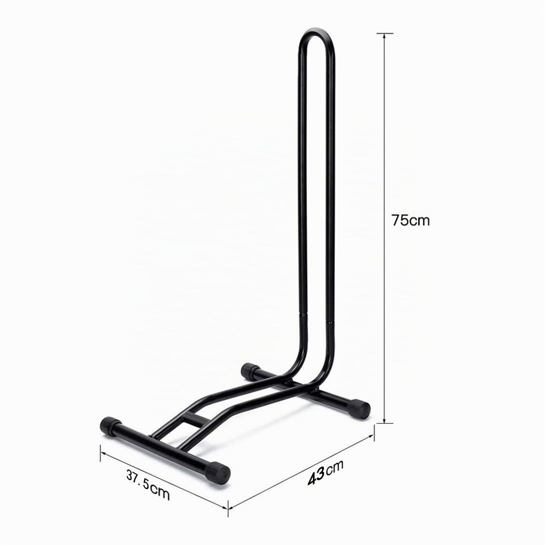 homelikesport Bike Stand Steel Bike Floor Stand Upright Bike Storage Space Saver Suitable for Mountain Bike, Road Bike, for Bicycle with Wheel Diameter Max 29 inches