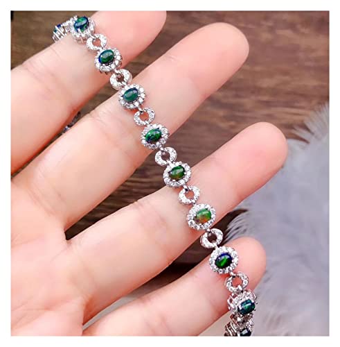Bracelet opale naturelle véritable bijoux 925 cadeau mariage femme - 4