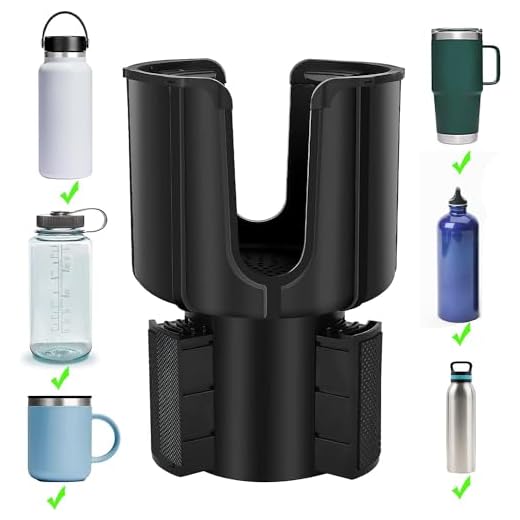 Car-Cup-Holder-Expander-Adapter Adjustable Base, NARUNDREN Compatible with Yeti 20/26/30 oz Hydro Flasks Large 32/40oz, Fits Most Cup Holder, Diameter Bottles in 3.4"-4" (1pcs)