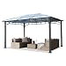 Produktbild TOOLPORT Gartenpavillon 3x4 m Aluminium Gestänge Polycarbonat Dach ca. 8mm Pavillon Gartenzelt ohne Seitenteile