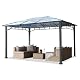 Gartenpavillon Toolport 3×4 m mit Aluminiumgestänge und Polycarbonat-Dach