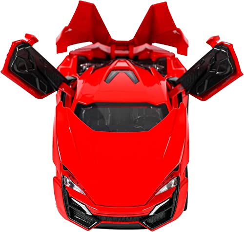 Image of Alloy Metal Pull Back Die-cast Car 1:32 Diecast Metal Pullback Toy car with Openable Doors & Light, Music Boys Gifts Toys for Kids Colors as Per Stock (Hyper Sport)