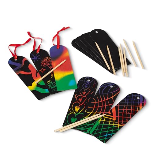 Melissa & Doug Scratch Art Bookmark Party Pack Activity Kit - 12 Bookmarks