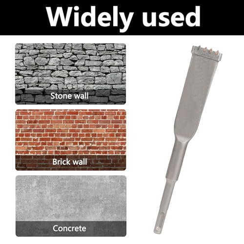 Oiieco SDS Plus Brick Removal/Masonry Chisel 200 X 32mm, Comb SDS Chisel for Tile Concrete Corner Stone, Carbide-Tipped Heat Treated Flat Blade, for Brick Removal, Stone Wall and Concrete Work - Image 4