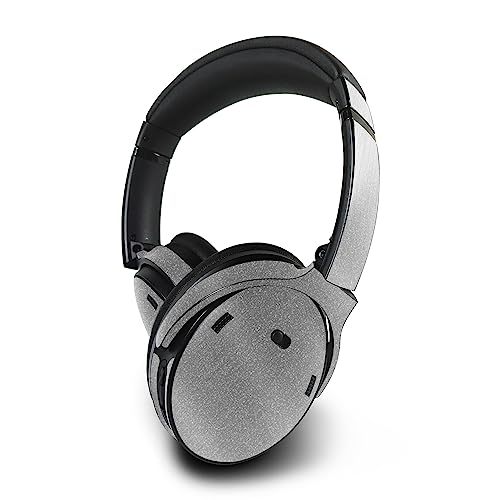 Image of MightySkins Glossy Glitter Skin Compatible with Bose QuietComfort 45 Headphones Cold Steel | Protective, Durable High-Gloss Glitter Finish | Easy to Apply | Made in The USA