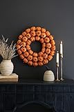 Kalalou ORANGE FAUX PUMPKIN WREATH
