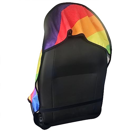 Image of Car Seat Cover Protector Front Seats,for Gym Workout,Running,Swimming,Beach and Hiking,Waterproof Sweat Towel Bucket Seat Covers for Cars SUV Trucks (Rainbow, 2Pcs)