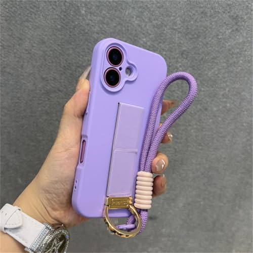 Coque iPhone 12 Pro Max violette antichoc avec support pliable intégré