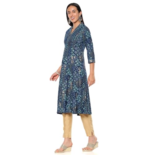 Image of Rangriti Women's Rayon Printed Straight Kurtas