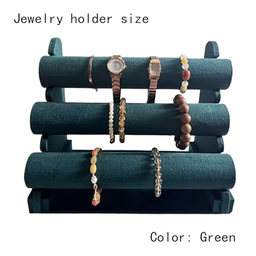 irtree Biber-Armband-Präsentationsständer, Schmuck-Armband-Halskettenständer (grün)