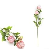 Dreistufige künstliche Ranunkeln mit naturalistischer Form für Veranstaltungsplanung und Heim-Styling (Rosa)