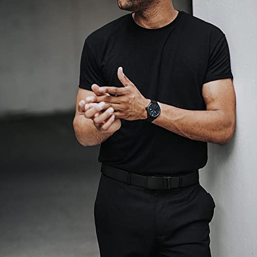 DOOPAI Belt Men, elastic golf belts for men, 2 Pack Nylon Ratchet Belt Mens Belts Casual, Adjustable Trim to Fit2