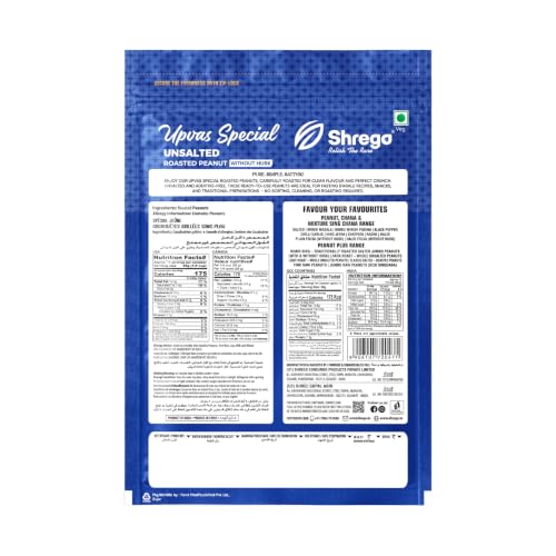 Image of SHREGO Upvas Special Roasted Peanut Unsalted, Healthy Snack, Vacuum Packed (360 Gm)