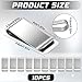 Exclaith 10 Pack Stainless Steel Money Clips for Men, Small Money Clip for Cash, Fashion Cash Clip, Silver Slim Cashs Clips for Men, Minimalist Front Pocket Walletclip