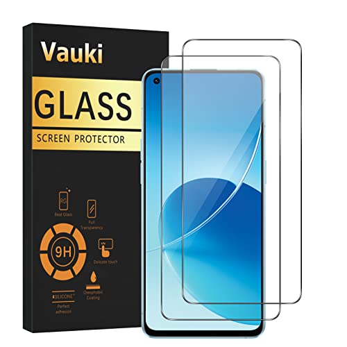 Vauki 2 Unidades Protector de Pantalla para OPPO Reno6 5G Cristal Templado Full HD Ultra Resistent 9H Dureza Antihuellas Sin Burbujas Antiarañazos Transparent Vidrio para OPPO Reno6 5G 6.43'