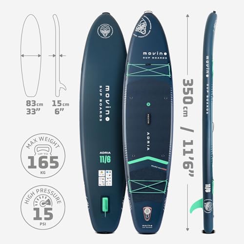 Miniatura 4 de Movino Tabla Paddle Surf Hinchable - 2en1 Sup Kayak - Hasta 165 Kg - Con Pala - 350 X 83 X 15 Cm - Stand Up Paddle Board Adria 11 6