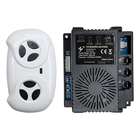 LinkePow 2.4G Bluetooth Remote Control and HY2005RX-24V/40A Receiver Control Box Mother Board for Kids Powered Wheels Children Electric Ride On Cars Replacement Parts Cover