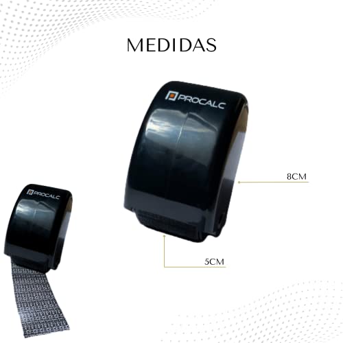 Carimbo de Segurança CS-01 Procalc Roller Esconde Texto Recarregável