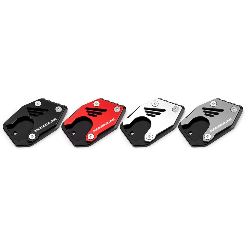 Piastra Di Estensione Cavalletto Laterale Moto In Lega Di Alluminio Per Honda CB500X 2019+ - Antiruggine Rosso - 2