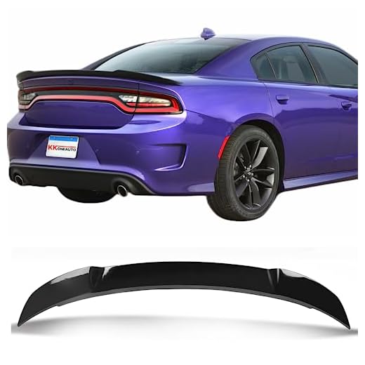 KKoneAuto Rear Spoiler Compatible with 2011-2021 Dodge Charger RT SXT Hellcat Style Trunk Spoiler Wing Gloss Black