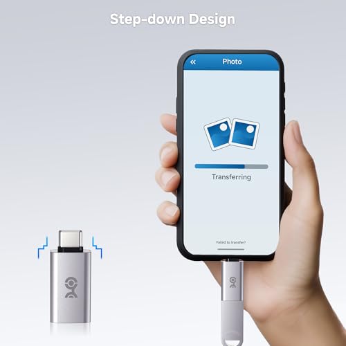 Cable Matters 2-pak adapter USB-C na USB-A 10Gb/s męski na żeński do szybkiego transferu danych i szybkiego ładowania, odwracalne złącze USBC, adapter USBC do USBA, iPhone 17/16, iPad Pro, Galaxy S23