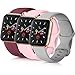 Pack 3 Compatible with Apple Watch Band 42mm, Soft Silicone Band Compatible iWatch Series 4, Series 3, Series 2, Series 1 (Wine Red/Gray/Pink, 42mm/44mm-S/M)