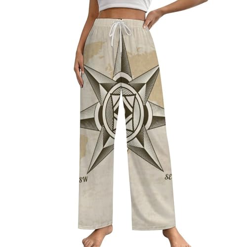 Pantalon de nuit femme Boussole bas de pyjama à poches taille S
