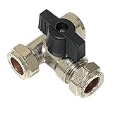 QQHL Lever 15mm Large Bore Tee Isolation Valve- Chrome Plated - Full Flow