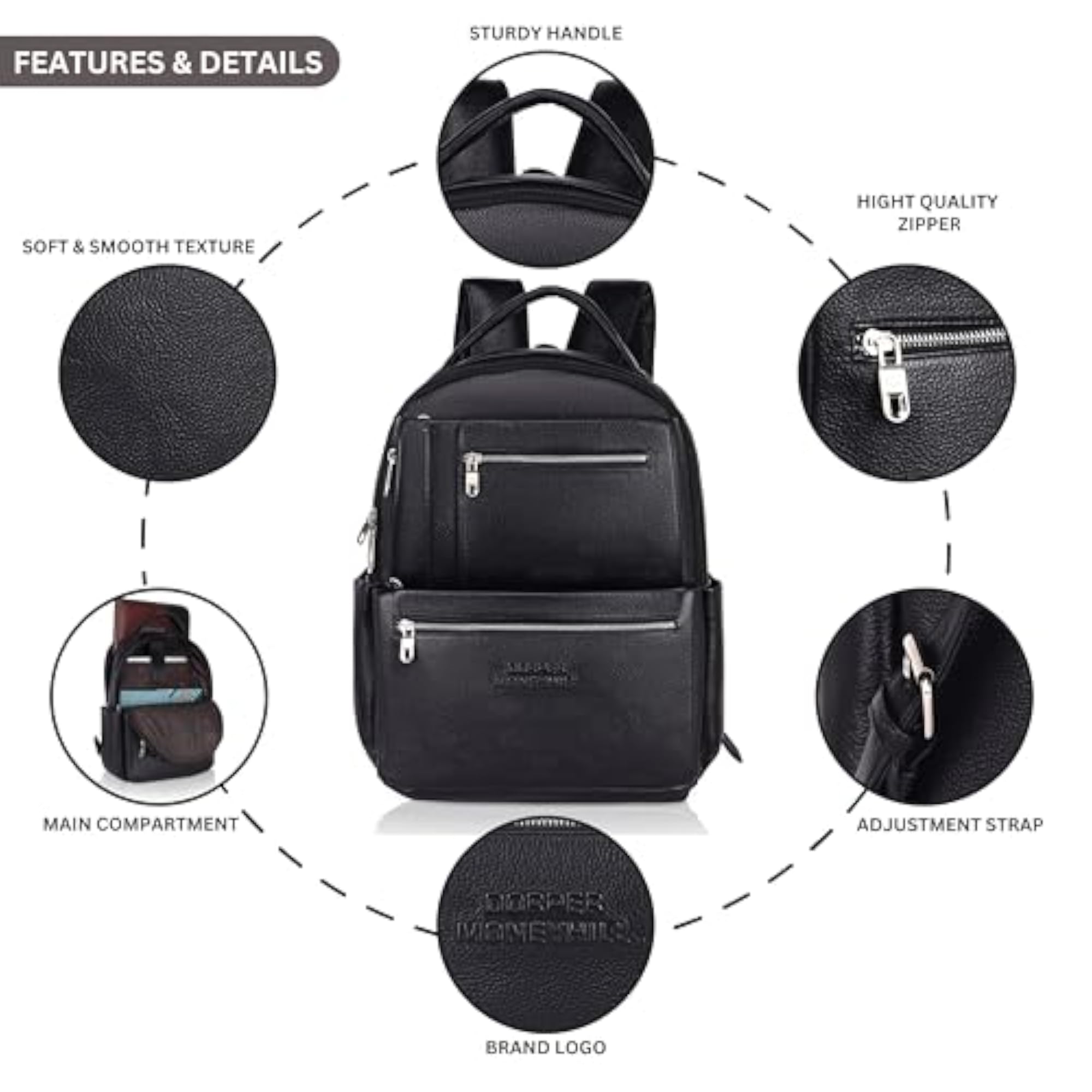 Genuine Leather Backpack Laptop Bag