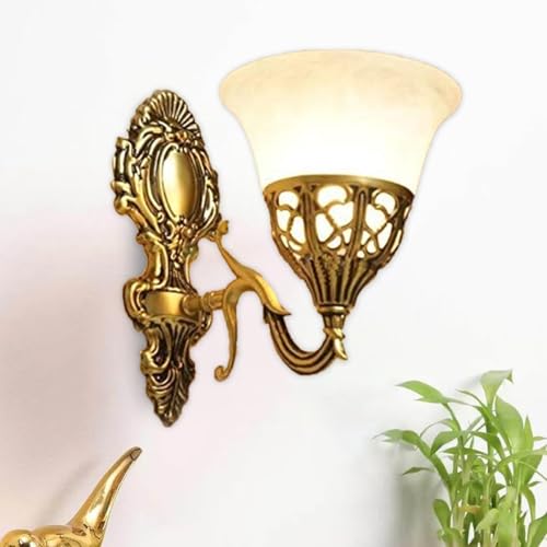 Image of WHITERAY Golden Antique Designer Imported Wall Light Wall lamp for Bedroom, Living Room,Kitchen, Bars, malls, Besides The Bed, Balcony Home Decoration ((1109 (Pack of 2), Without Bulb))
