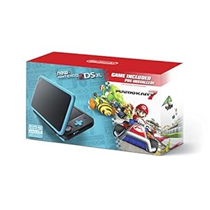 New Nintendo 2DS XL – Black + Turquoise With Mario Kart 7 Pre-installed – Nintendo 2DS