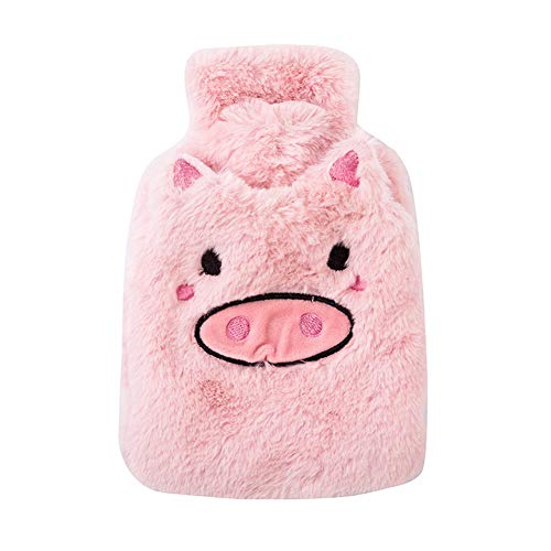 Namgiy Bouillotte idéale pour soulager la Douleur, thérapie Chaude et Froide, Cadeau d'hiver, Cochon - Rose, 22.5 * 15cm Cover