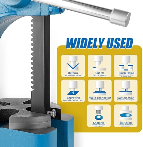 Heavy-Duty Manual Arbor Press -Ideal for Metal Punching, Rivet Pressing, Benchtop Stamping, Bending & Leather Working Tool