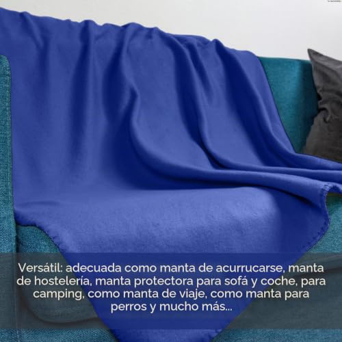 Miniatura 5 de Wometo - Juego De 2 Mantas Suaves Y Mullidas, De 130 X 160 Cm. Mantas De Forro Polar Reversibles, Acogedoras, De 1,30 X 1,60 Cm., Tela, D.-Blau, 130 X 160 Cm