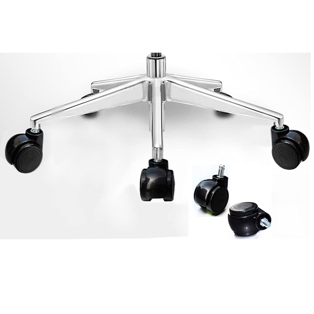 Ruote girevoli in PU silenziose da 2" per carichi Pesanti con Freno, Stelo M11, capacità 200 kg, per sedie da Ufficio, mobili e carrelli - Scorrimento Fluido e
