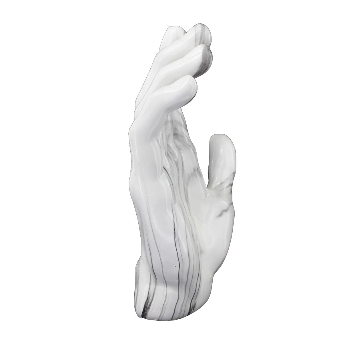 Vidal Regalos Figura decorativa a mano, effetto marmo bianco, 35 cm