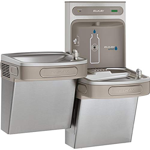 Elkay Ezh2O Bottle Filling Station & Versatile Bi-Level Ada Cooler, Filtered 8 Gph Stainless #TOP6