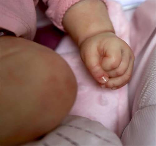 Zero Pam Reborn Baby Mädchen 20 Zoll Silikon Baby Wie Echt Puppen Wie Echte Puppen Aussehen, Reborn Babies Vollsilikon Lebensecht Mädchen Fütterfunktion – Bild 4