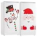 Christmas Refrigerator Decorations Reflective Santa Snowman Magnets Xmas Holiday Garage Fridge Kitchen Cute Funny Decor