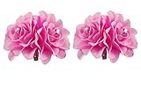 DreamLily Women's Girl Bridal Lily crystal Hair Flower Clip Barrette for Wedding Party