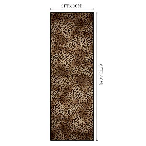 Tapete corredor animal print 2x6 pies marrón miniatura 2