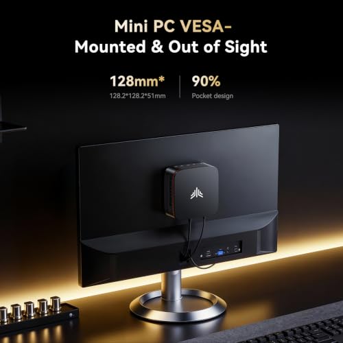 Image of KAMRUI Pinova P1 Mini PC, AMD Ryzen R2544 Processor Quad-Core, 16GB DDR4 RAM, 512GB M.2 2280 SSD, Triple 4K Display, Compact Desktop for Home Office, Business, Entertainment