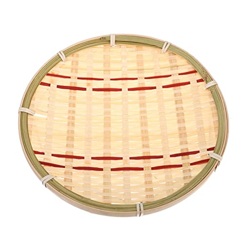 UTHCLO 1pc Faceplate Food Basket Storage Baskets Woven Wicker Woven Basket Woven Storage Basket Woven Baskets Practical Woven Basket Fruit Bowl Wicker Basket Woven Basket