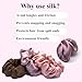 VLOMOT 3 Count Silk Hair Ties, 100% Pure Mulberry Silk Scrunchies, 3 Chic Colors - Rose, Pale Violet, Chocolate, Hair Care, No Damage, Unisex, Hair Accessories