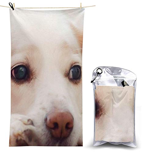 XCNGG Toalla de Playa de Microfibra, Perro Triste Toalla de Secado rápido y rápido Manta Toallas de baño Ligeras y absorbentes Suaves sin Arena para Playa, baño, natación, Viajes