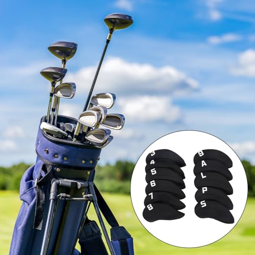Housse de protection de tête de golf noire pour bois et driver - 6
