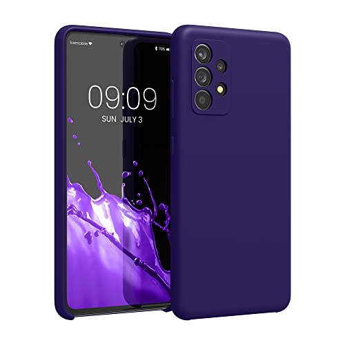 kwmobile Hülle kompatibel mit Samsung Galaxy A52 / A52 5G / A52s 5G Hülle - Silikon Handy Case - Handyhülle weiche Oberfläche - kabelloses Laden - Velvet Blue