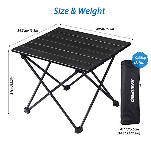 Portable-Camping-Table-Ultralight-Folding-Table-with-Aluminum-Table-Top-and-Carry-Bag-Easy-to-Carry-Ideal-for-Outdoor-Camping-Picnic-Cooking-Beach-Hiking-Fishing-40-X-34-X-32cm