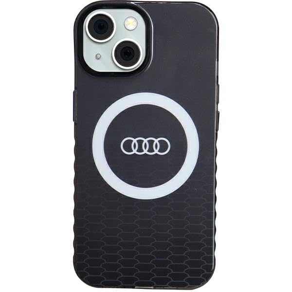 Audi IML Big Logo Case Cover pour iPhone 15/14 / 13 6.1" Noir hardcase AU-IMLMIP15-Q5/D2-BK
