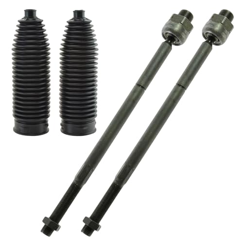 TRQ Front Driver & Passenger Side Inner Steering Kit Steering Rack & Pinion Bellow Tie Rod Compatible with 2006-2010 Dodge Ram 1500 2011-2012 Ram 1500 by TRQ - Used condition - US$22.42